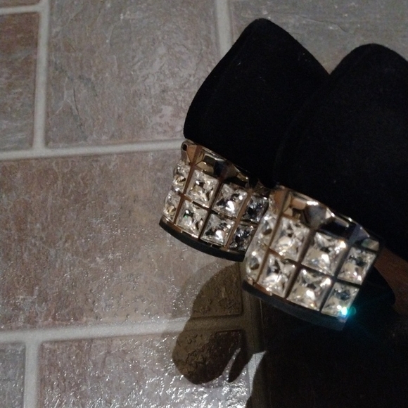 Miu Miu Black Studded Crystal Block Heel Pump Size 36 - Picture 3 of 13